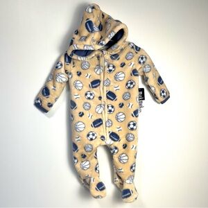 Sports-Themed Fleece Kids One Piece